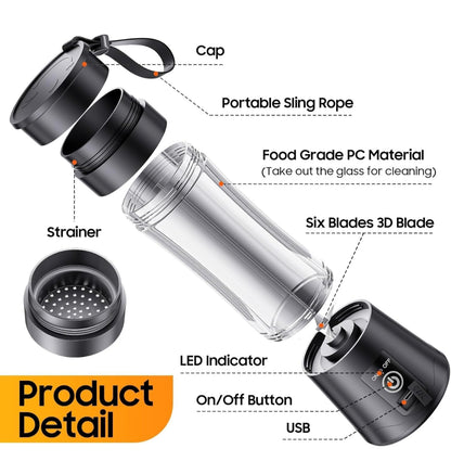 Portable USB juice blender
